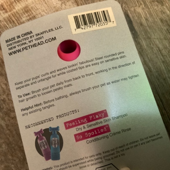 Pet Head Covered Pin Grooming Brush For Dogs - Picture 3 of 3